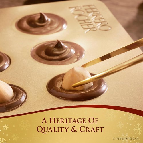 Ferrero Collection Advent Calendar 2022 - Premium Gourmet Assorted Chocolates | 9.5 oz, 25 Count, Gold