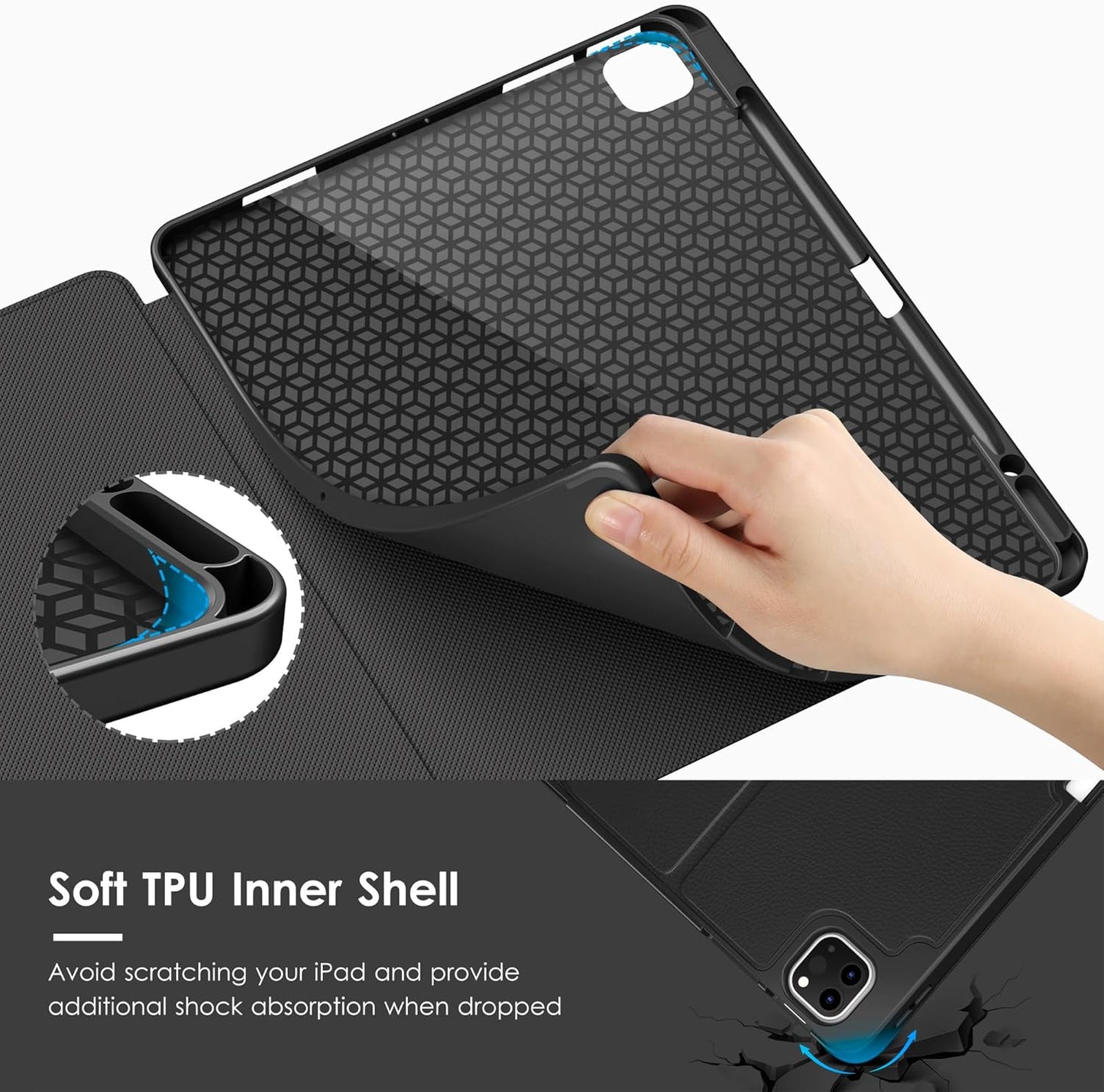 VIKESI 13 inch (M4) 2026 (M3) 2025 (M2) 2024,Multiple Case for iPad Air / / Angles Magnetic Stand Cover,Shockproof Soft
