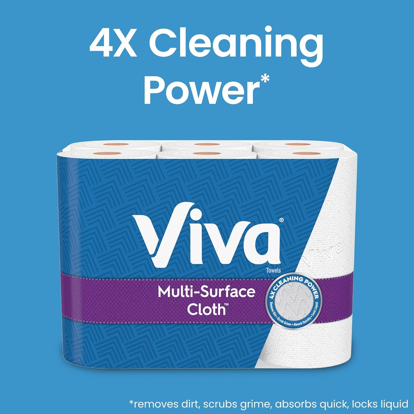 Viva Multi-Surface Cloth Paper Towels - 24 Double Rolls | 110 Sheets Per Roll for Ultimate Cleanliness