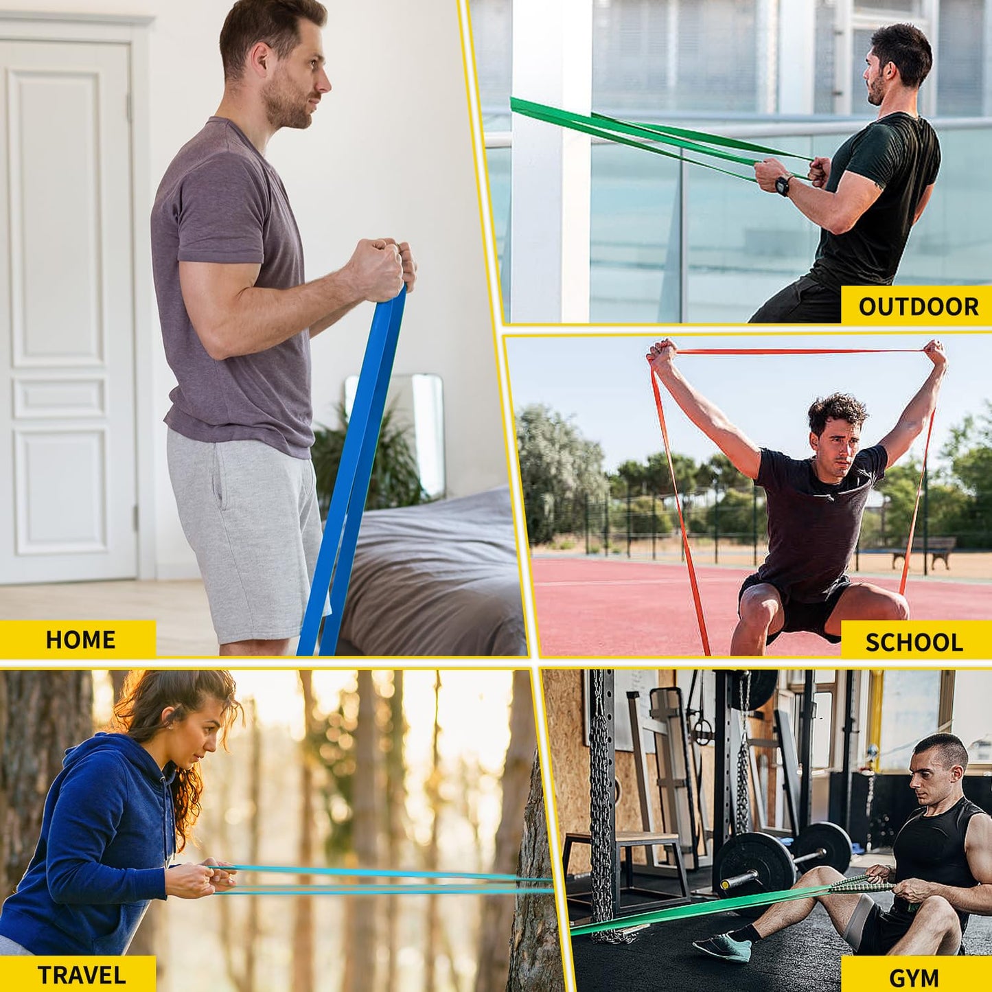 Pull Up Bands, Resistance Bands, Pull Up Assistance Band Exercise Bands for Men & Women Working Out, Body Stretching, Physical Therapy, Muscle Training - Black