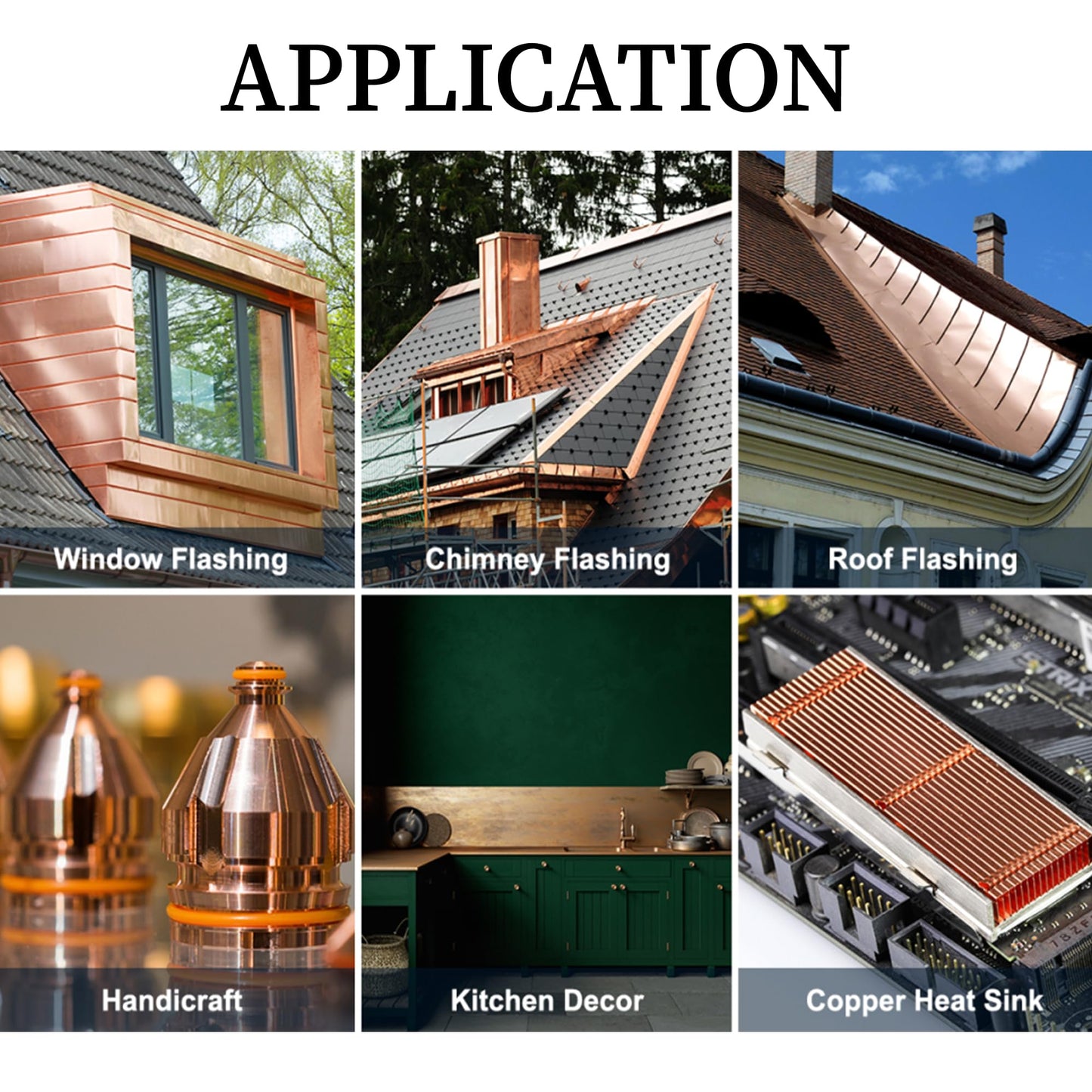 GOORY Copper Flashing 26 Gauge - 12in x 10ft 0.016"(0.41mm) Thickness Roof Flashing Roll - 99.95+% Pure Copper Sheet Metal ASTM B152 - Roofing Repair DIY Project Contractor Jewelry Crafts