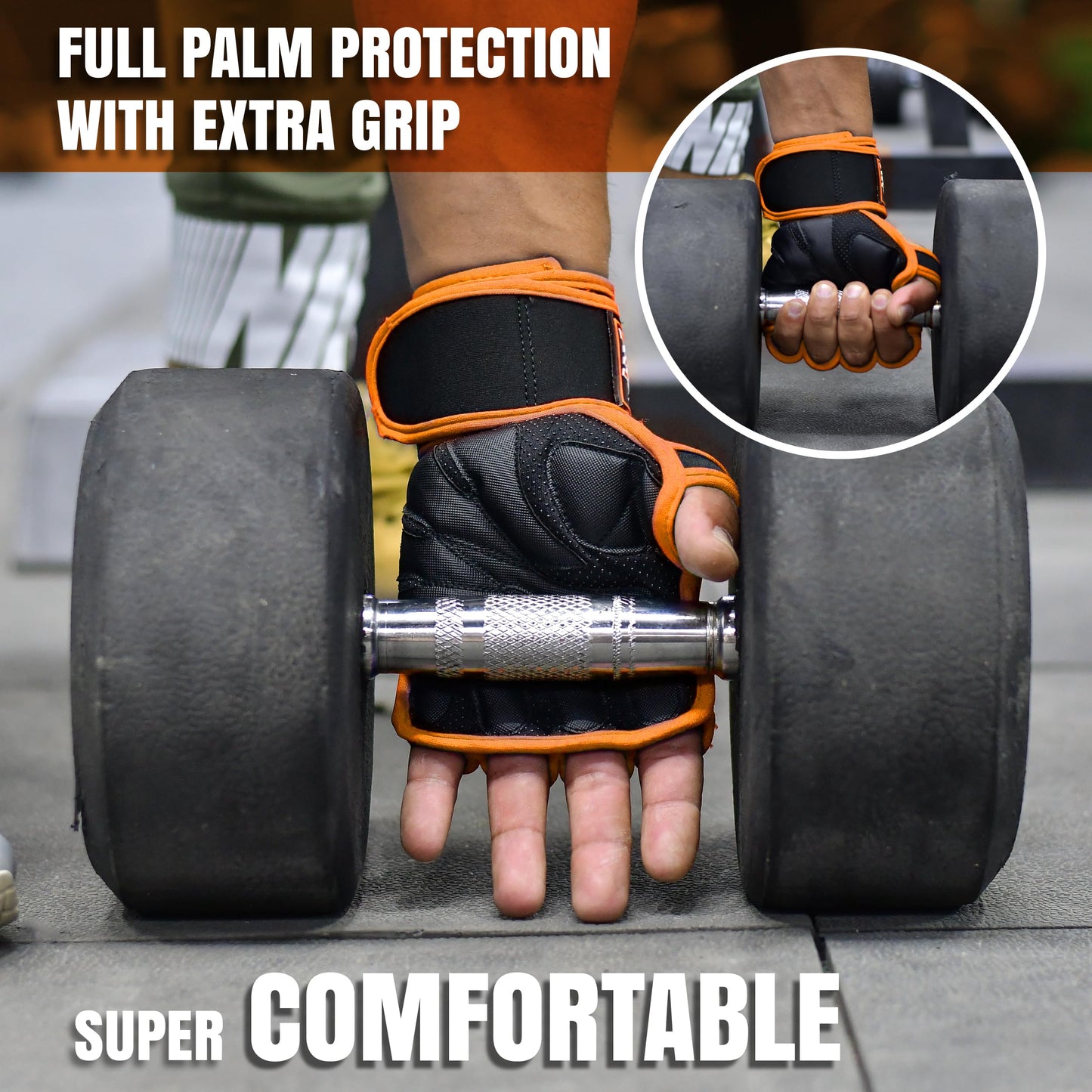 ESTREMO Workout Gloves for Men and Women, Weight Lifting Gym Gloves for Men with Excellent Grip & Wrist Wrap Support, Full Palm Protection for Weightlifting, Cycling, Training, Pull ups, Fitness