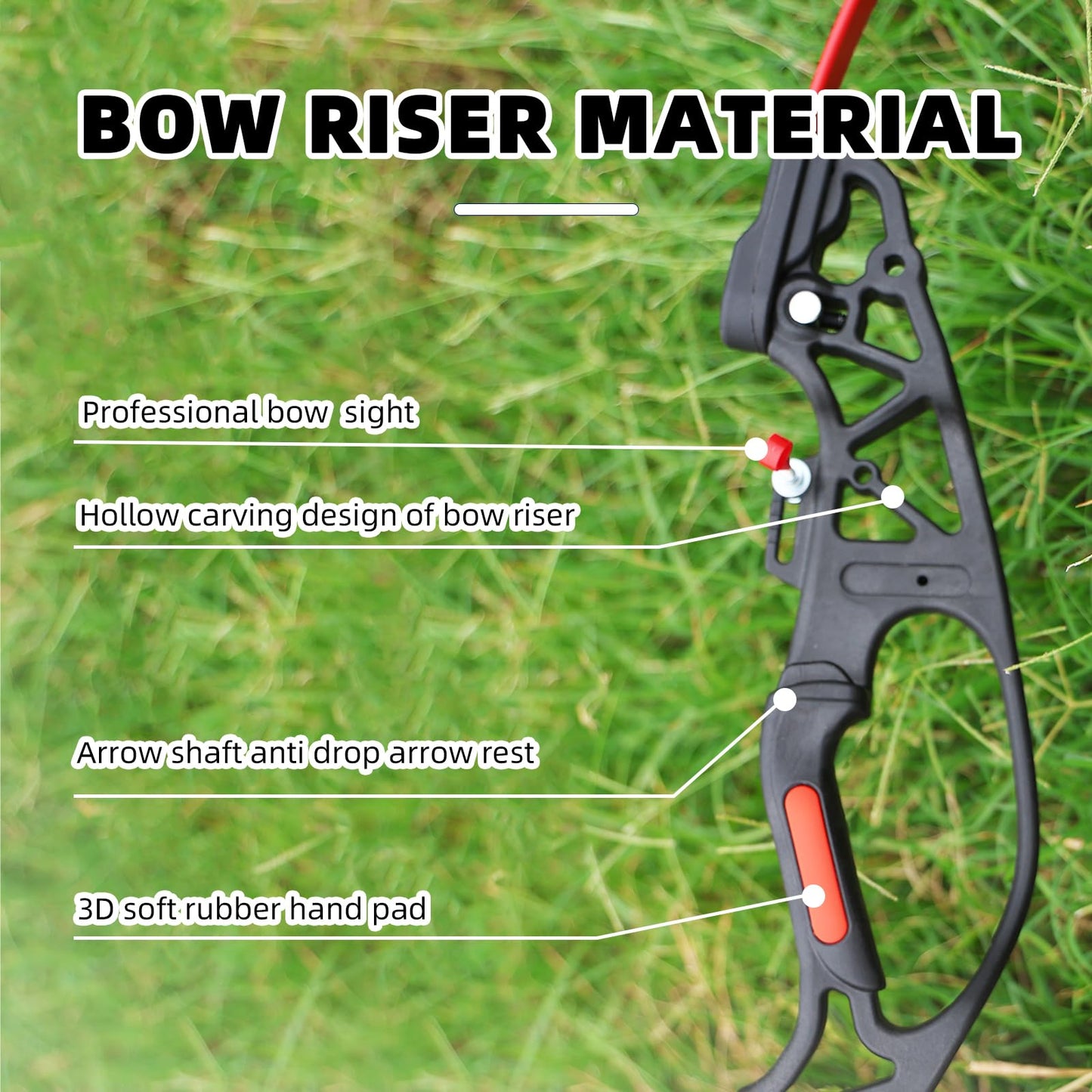 MOYJ Archery Bows Adjustable LBS Training Beginner Outdoor Sport Backyard Paper Target Shooting Arrow Practice Takedown Recurve Archery Set (Red)
