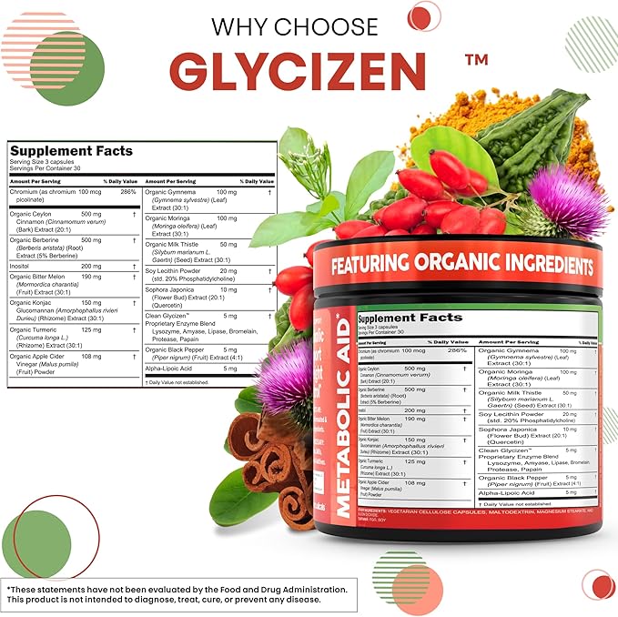 Clean Nutra Berberine and Ceylon Cinnamon Supplement Bitter Melon Glucomannan Gymnema Sylvestre Chromium Moringa Milk Thistle Turmeric Apple Cider Vinegar Digestive Enzymes Inositol Pills 90 Capsules
