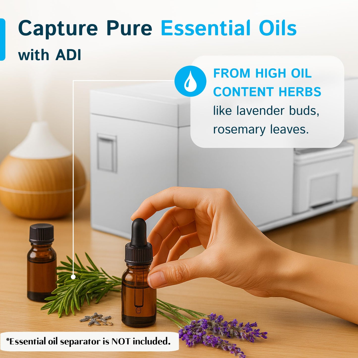 LETIME ADI Automatic Herbal Extractor. Infuser and Distiller in One. Herbal Oil Infusion Machine. Essential Oil Distiller. Hydrosol Maker. 4 L Water Distiller. Countertop Pure Distilling Water. 120V