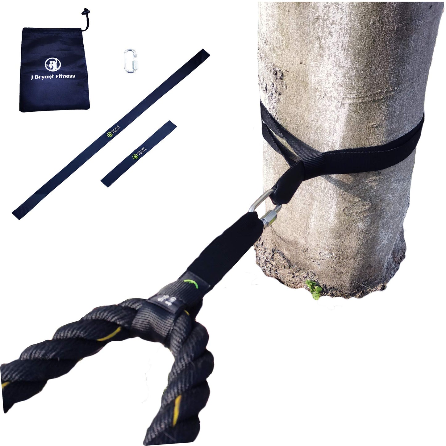 J Bryant Fitness Battle Rope Anchor Strap Kit Accessories Sport for Rope Easy Setup Home Gym Outdoor Muscle Workout Equipment (Small)