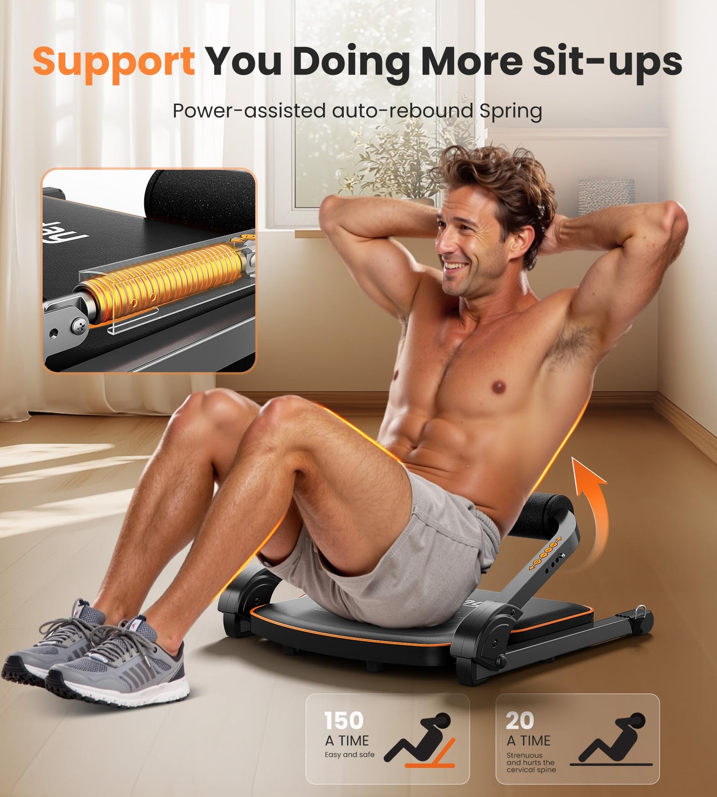 Niceday Ab Workout Equipment, Ab Machines for Stomach Workout, Ab Trainer Machine for Home, Ab Crunch Machine for Home Exercise, Sit Up Machine with 330 LBS Weight Capacity