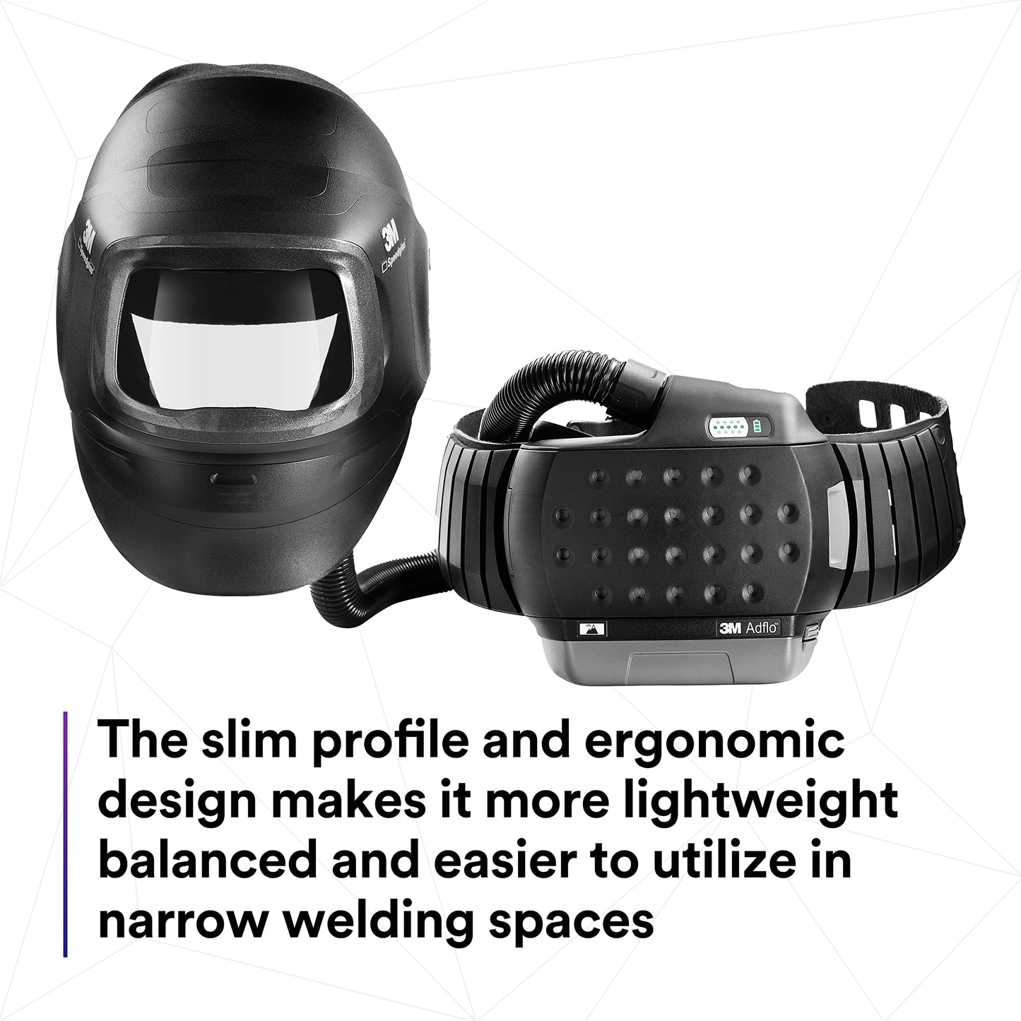 3M Speedglas Welding Helmet G5-01 and Adflo High-Altitude PAPR Assembly, No ADF, Heavy Duty with Flip Up Visor, Compact Design with Adjustable Head Suspension, Grinding and Metal Repair, 46-1101-00