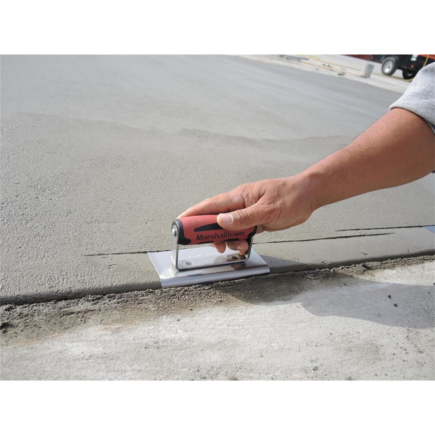 MARSHALLTOWN Curved Concrete Edger, 6 x 3 Stainless Steel Blade, 1/2 Lip x 3/8 Radius, Made In The USA, 136SSD