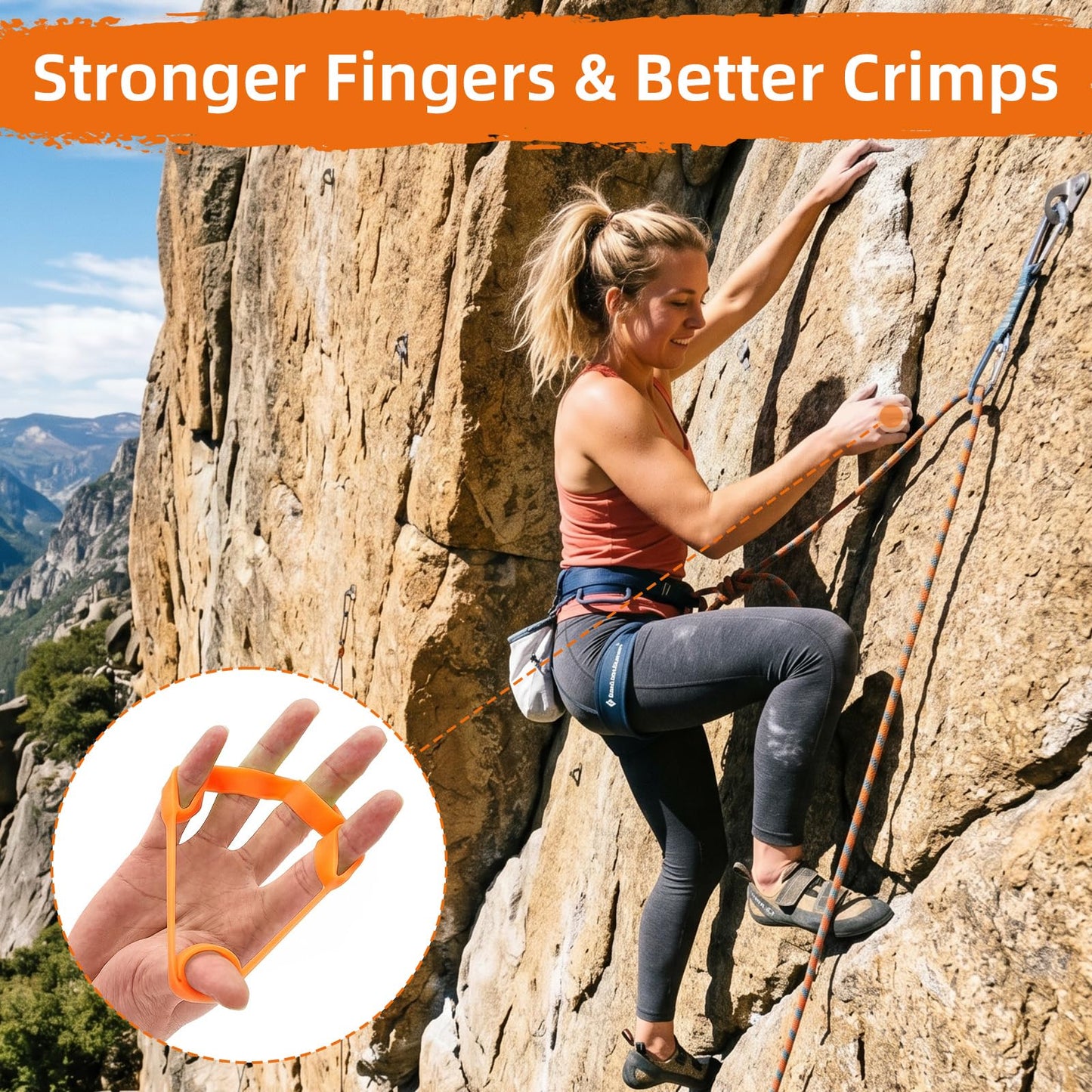 Finger Stretcher 4 Pack Finger Extensor Bands Hand Resistance Bands Finger Strengthener Finger Exerciser Hand Extension Exerciser Extensor Trainer for Grip Strength Rehab Climbing Training