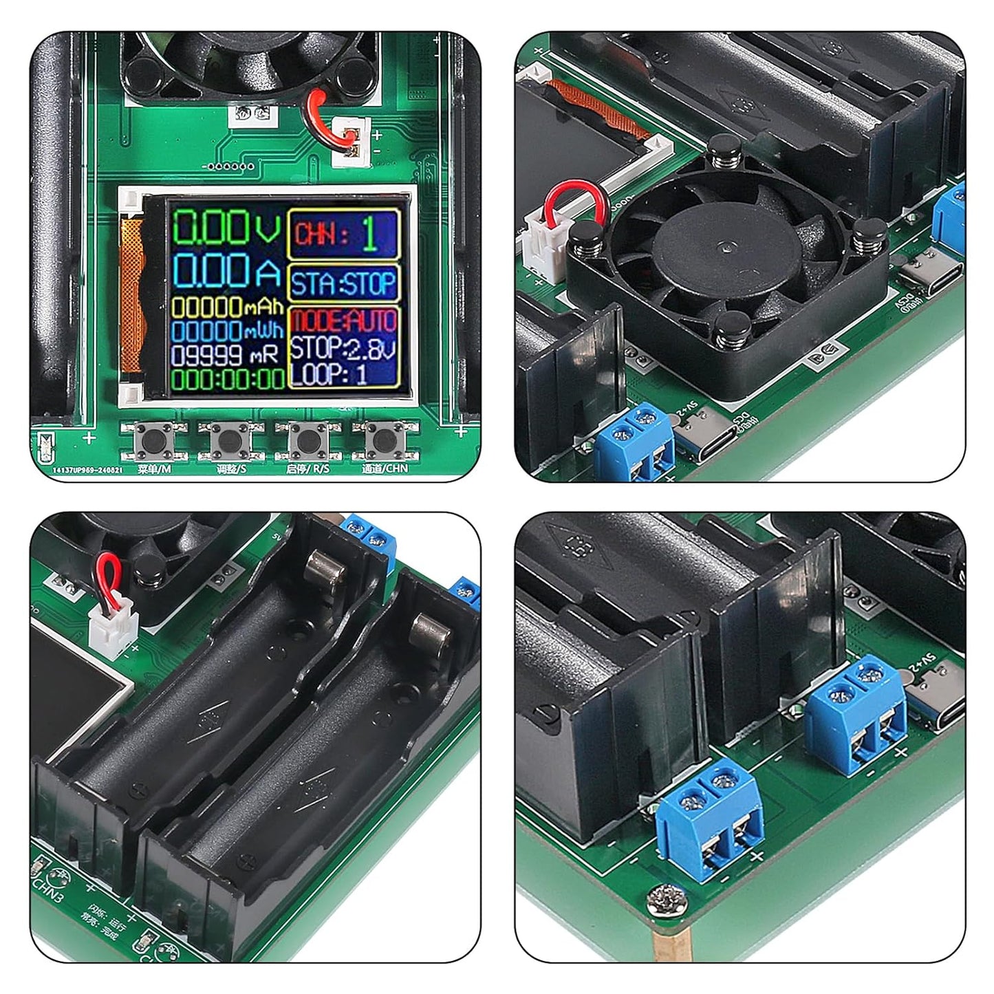DWEII 1pcs 18650 18650 (4 Lithium Battery Capacity Tester Module MAh MWh Digital Battery Power Detector Module Tester