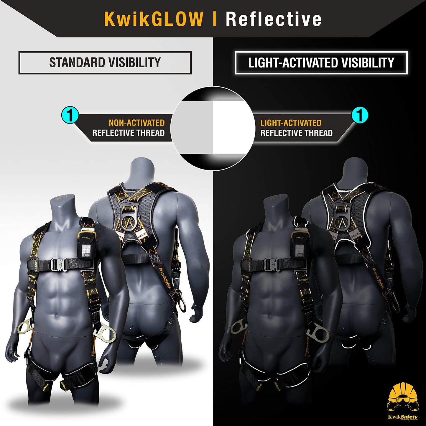 KwikSafety THUNDER DiamondBACK Safety Harness + RATTLER 6ft Safety Lanyard