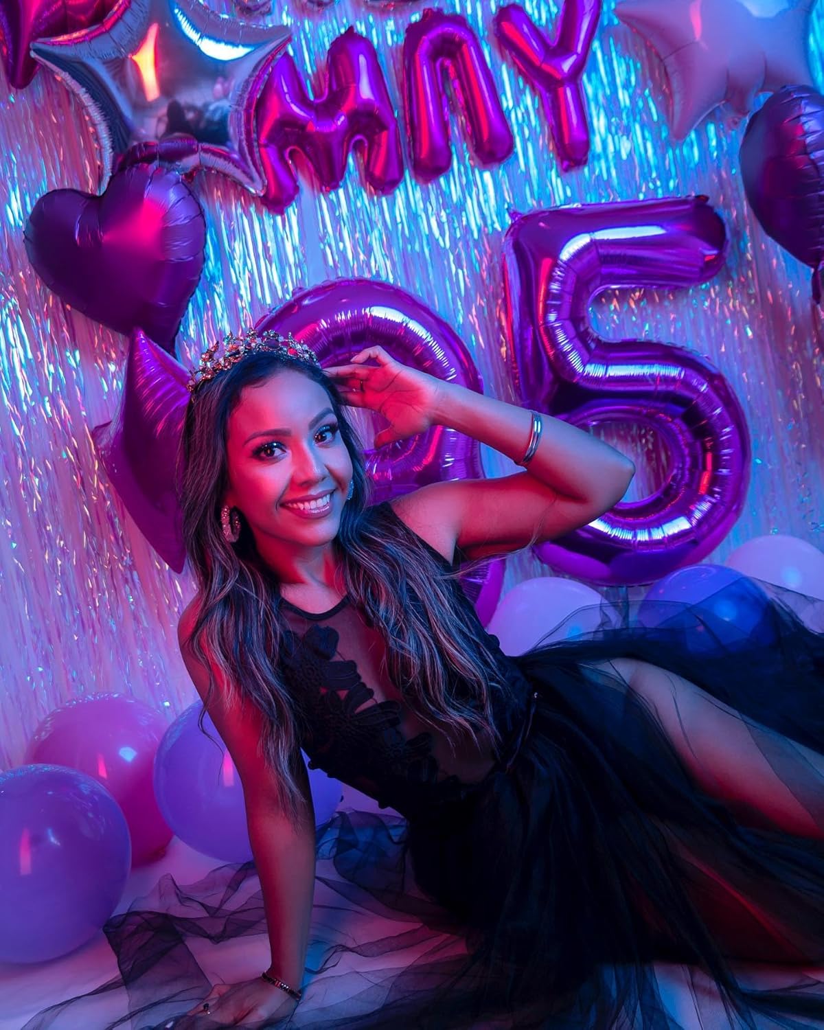 Purple Number 21 Balloon - 40 Inch Birthday Decoration for 21st Party Supplies