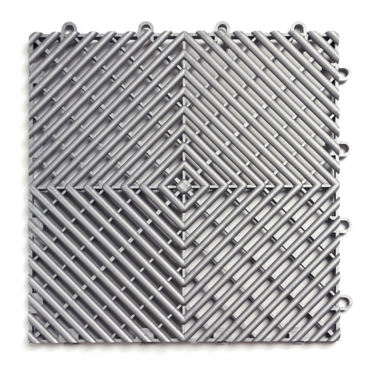 Big Floors RaceDeck Garage Floor Tiles, Interlocking Garage Flooring, Free-Flow Self-Draining Non-Slip Heavy-Duty Copolymer, Easy Install (Alloy, 48 Pack of 12 x 12" Tiles, 48 Sq Ft)