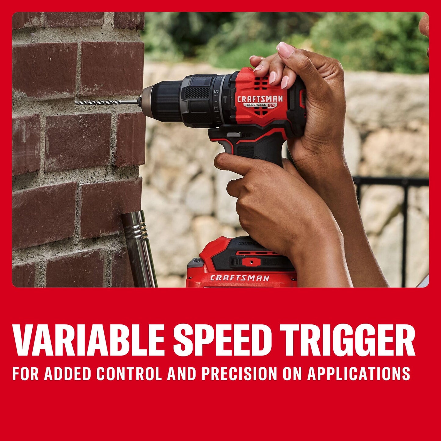 CRAFTSMAN V20* Brushless RP Compact 1/2-in Hammer Drill Kit (CMCD716D1)