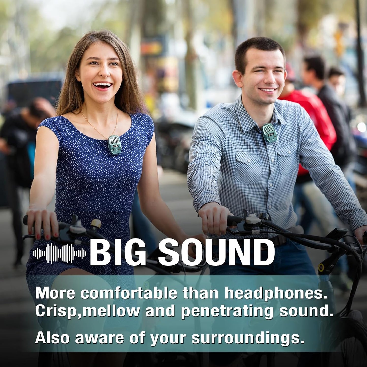 Soundsark Wearable Bluetooth Speaker, Clip-on Waterproof Speaker with LED Lighting & Clock Display, Built