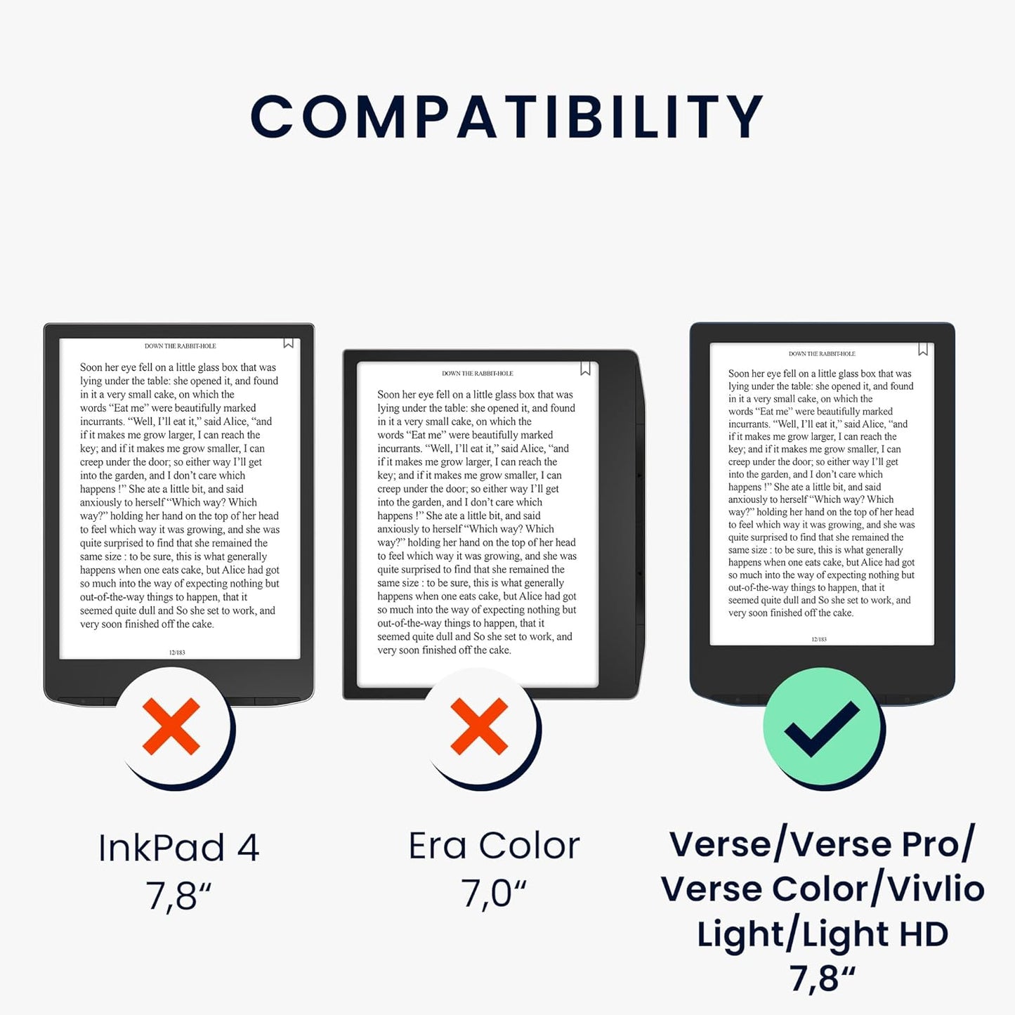 kwmobile Summer Case Compatible with Pocketbook Verse/Verse Pro/Verse Color/Vivlio Light/Light HD Case - eReader Cover