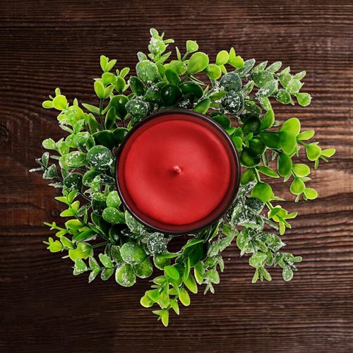 Beavorty Eucalyptus Leaves Wreaths - 2-Piece Candle Rings for Holiday Decor | Winter Centerpiece