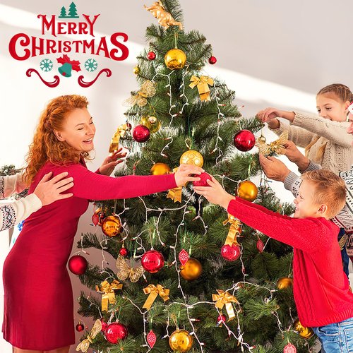 JUNEBRUSHS 600Pcs Christmas Ornament Hooks, Ornament Hangers with Snap Ornament String for Christmas Tree Holiday Party Hanging Decorations Ropes Easy and Fast Locking (Green)