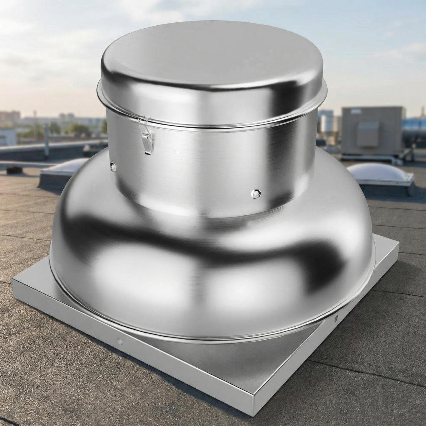 SierraSquad 1400 CFM Upblast Roof Exhaust Fan, Direct Drive Commercial Ventilation Fan with 24.05" Base for Restaurant, Warehouse, and Industrial Us