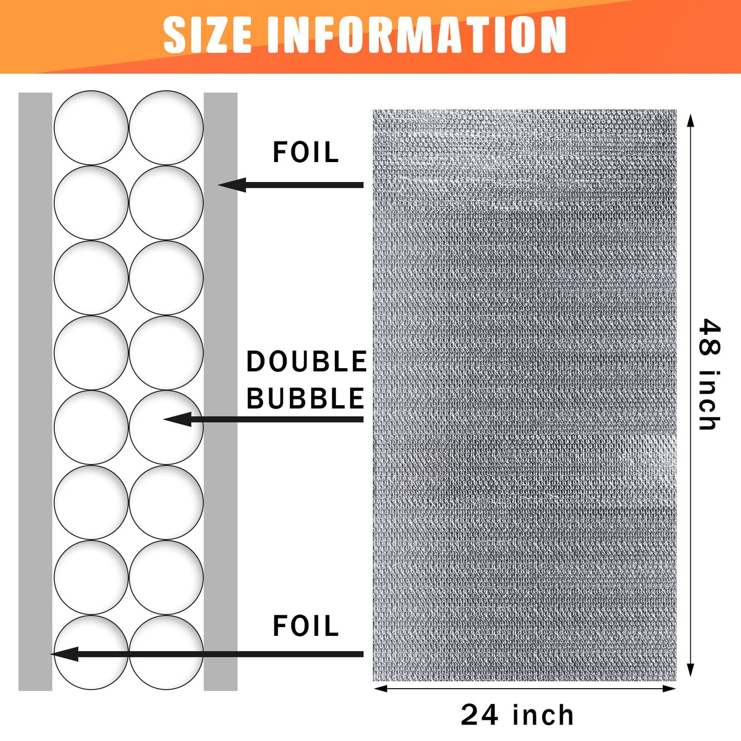 Gerrii 32 P Garage Door Insulation Kit Double Bubble Insulation Panels Reflective Aluminum Radiant Barrier Thermal Shield Winter Summer Barrier Sheets 100 Tape for Attic Garage Wall (24 x 48 Inch)