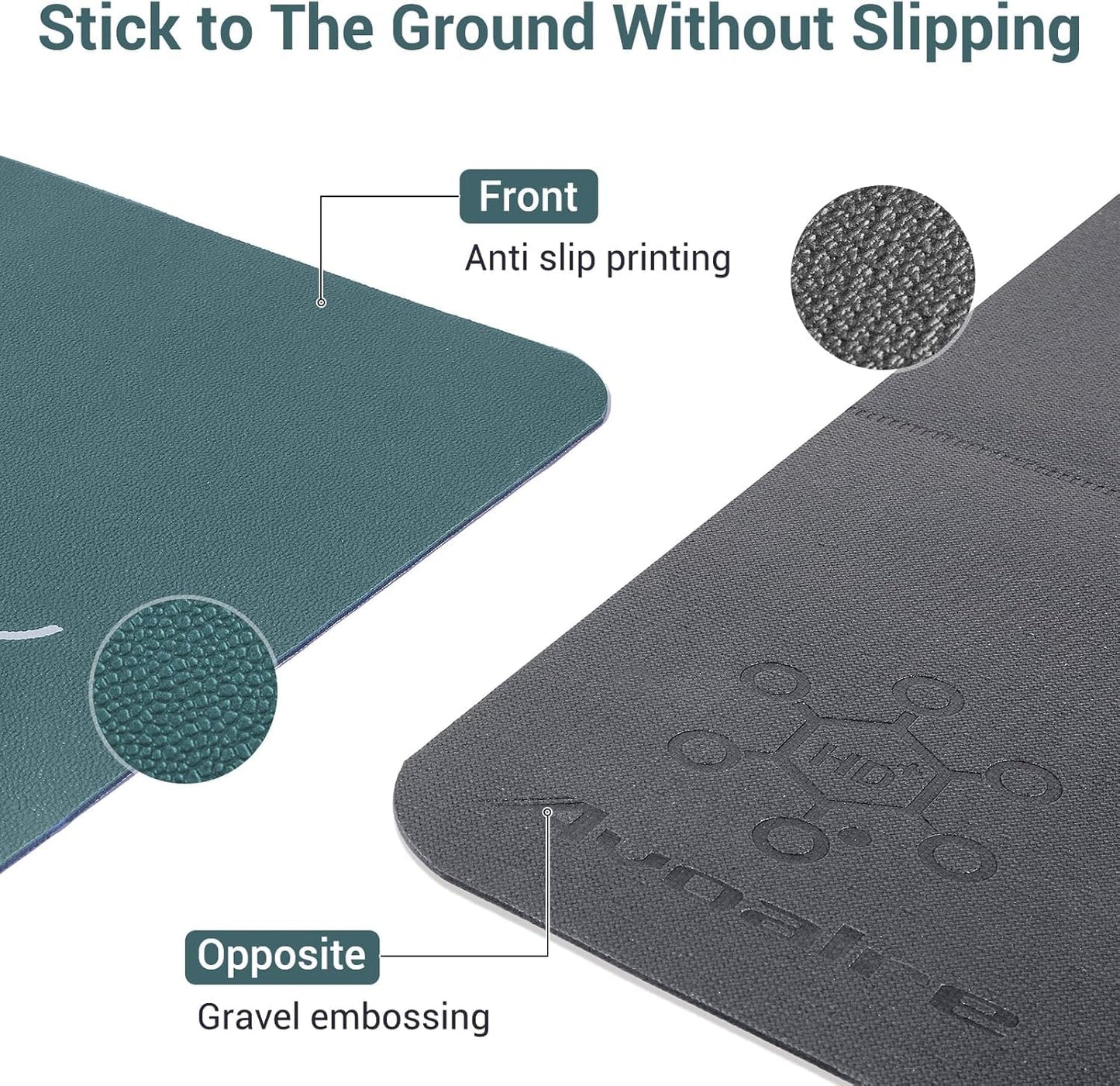 Avoalre Yoga Mat Foldable - Textured Non Slip Exercise Mat -Travel Lightweight Hot Yoga Mat with Carry Bag for Pilates & Home Workouts (72"L x 24"W x 3mm Thick), Green