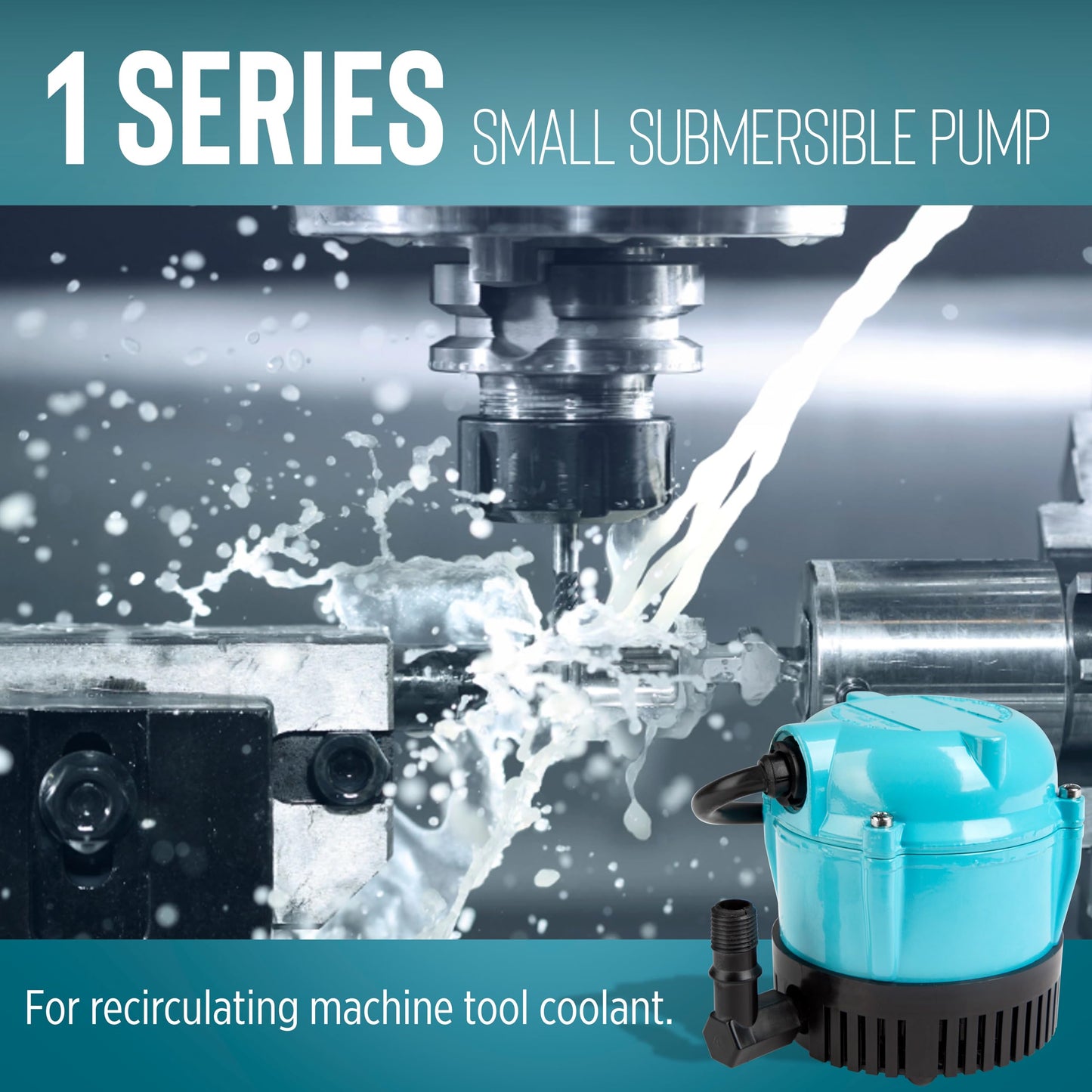 Little Giant #1 115 Volt, 1/150 HP, 205 GPH Direct Drive Small Submersible Fountain Pump with 6-foot cord, Blue, 501003
