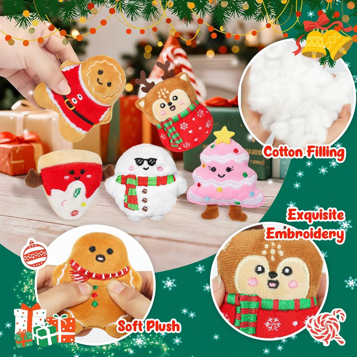 Advent Calendar 2025 - Mini Plush Advent Calendar with 25 Cute Emotional Plushies | Perfect Holiday Gifts for Kids & Collectors