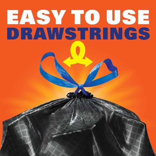 Hefty Ultra Strong Trash Bags - 30 Gallon, Black, Unscented, 25 Count | Durable & Reliable