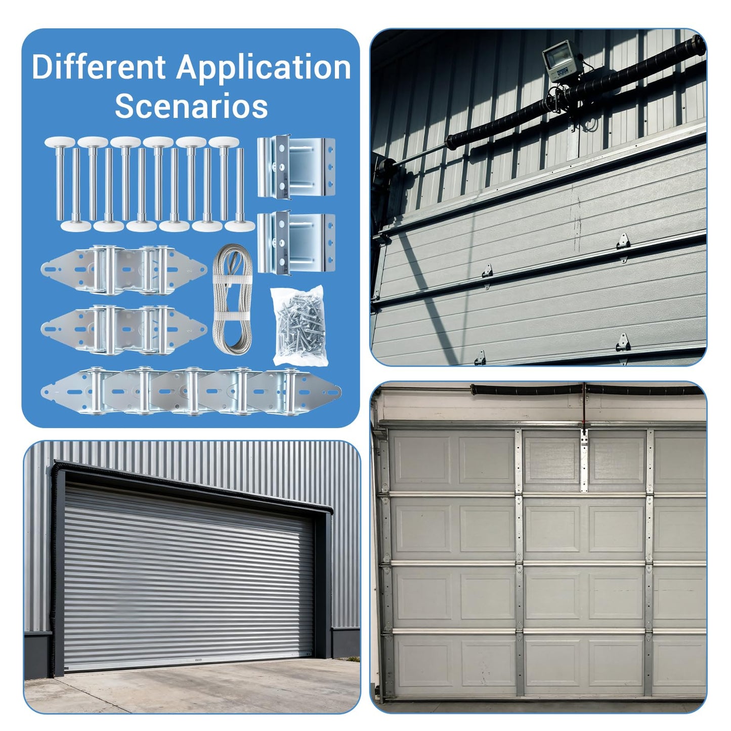HOME MASTER HARDWARE Garage Door Hinge & Roller Tune Up Kit Garage Door Hardware Kit for 16 x 7 or 18 x 7 Door