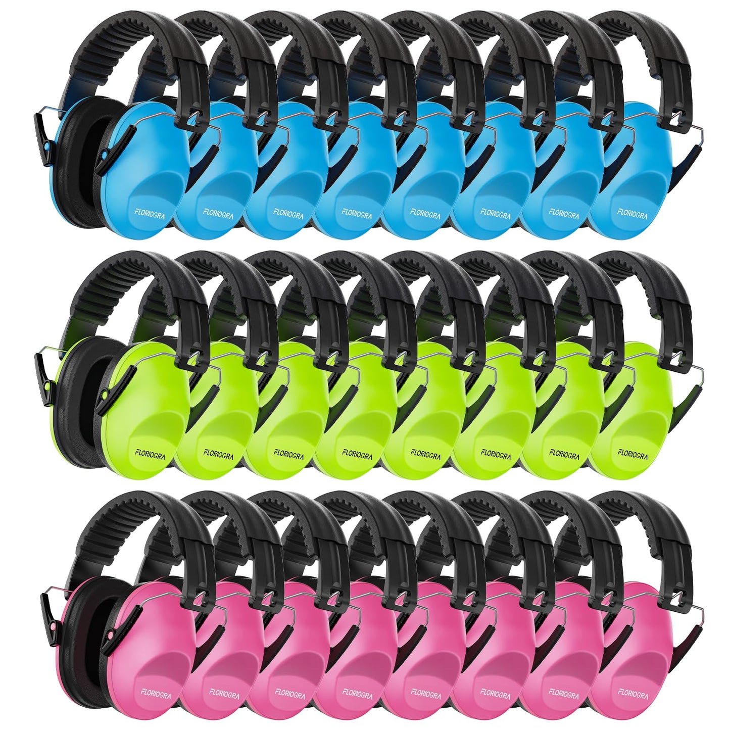 Floriogra 24 Pack Noise Canceling Headphones for Kids, Kids Ear Protection Earmuffs for Autism Toddler Children Noise Cancelling Headphones Sound Proof Earmuffs for Concerts, Air Shows, Fireworks