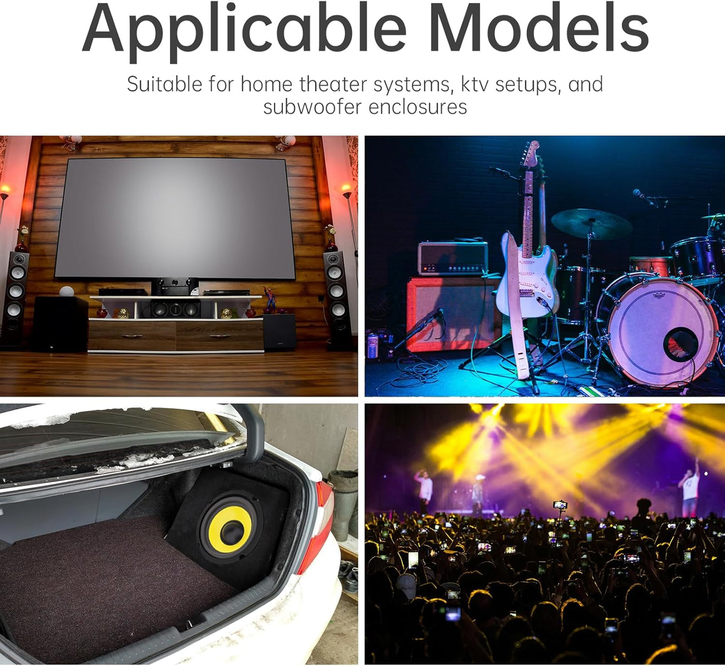 DriSentri 2 6 Inch (6'') Pieces Bass Loudspeaker Woofer Speaker, Wide Frequency Response Car Audio Stereo Speaker