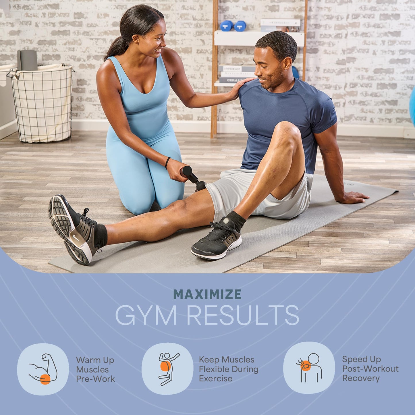 LifePro Percussion Back Massager – Handheld Massage Gun Deep Tissue for Athletes – Back Massage Gun Muscle Recovery Tool for Men, Women – Quiet, Portable with Multiple Attachment Heads & Travel Case