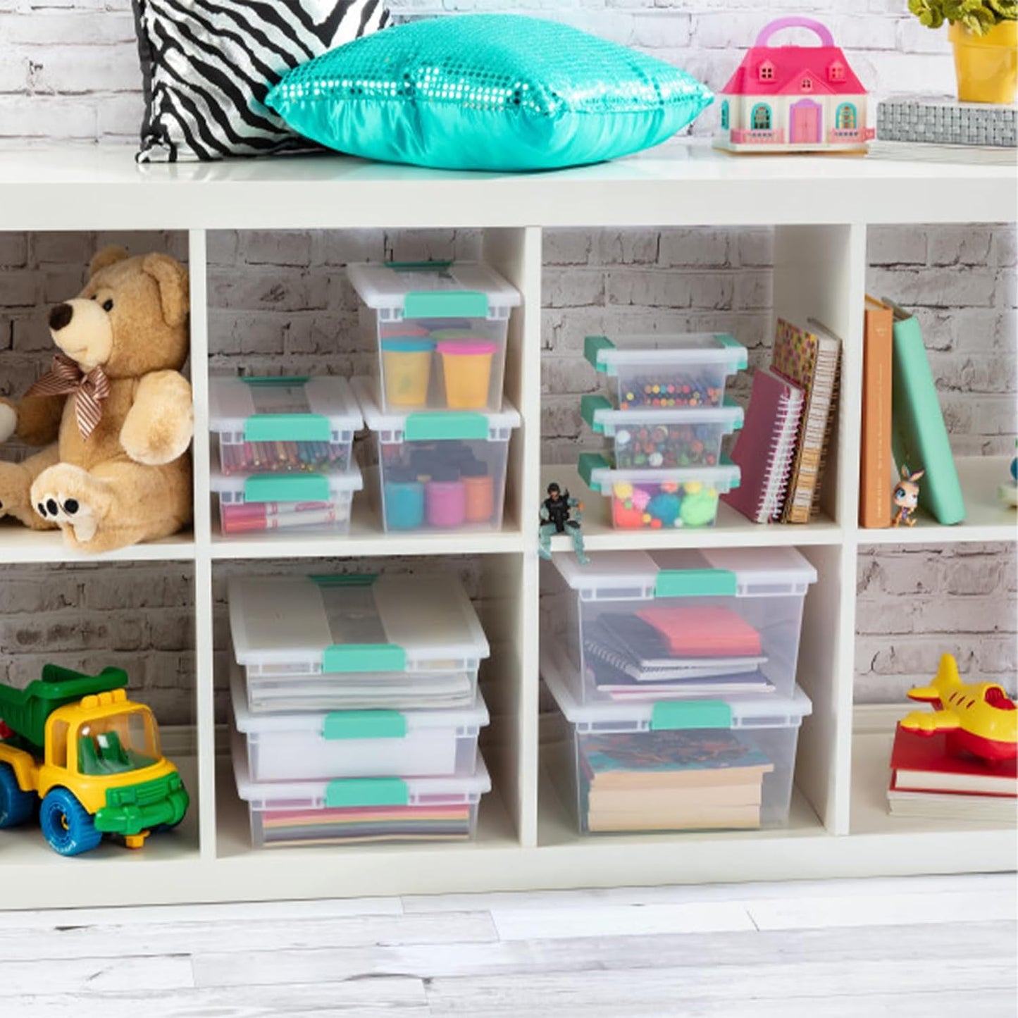 Sterilite Clip Box - Stackable Small Storage Bin with Latching Lid for Office & Crafts | Clear, 1-Pack