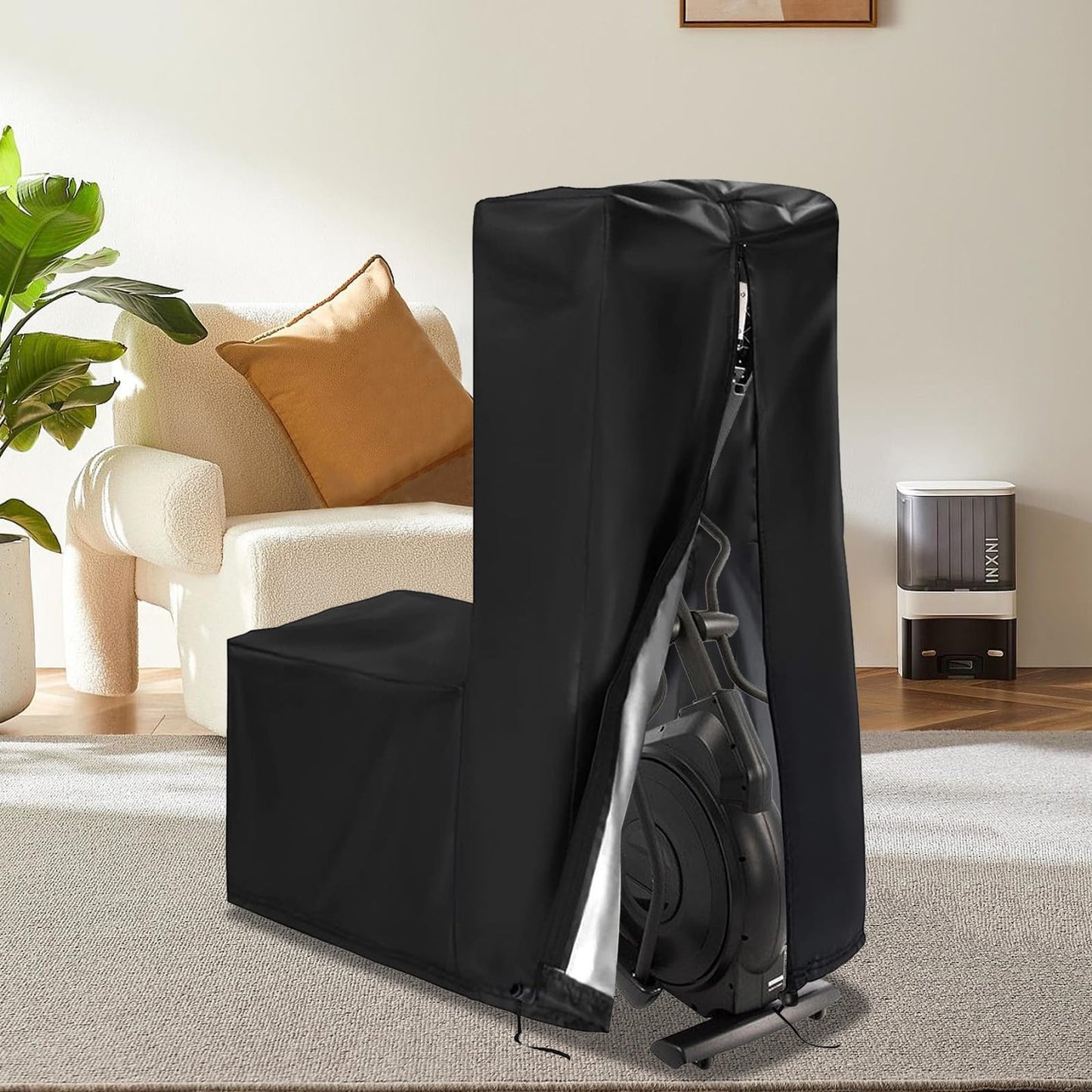 Elliptical Cover 420D Oxford Fabric Gym Dust Cover 55'' x 25'' x 65'' for Elliptical Home Elliptical Exercise Machine