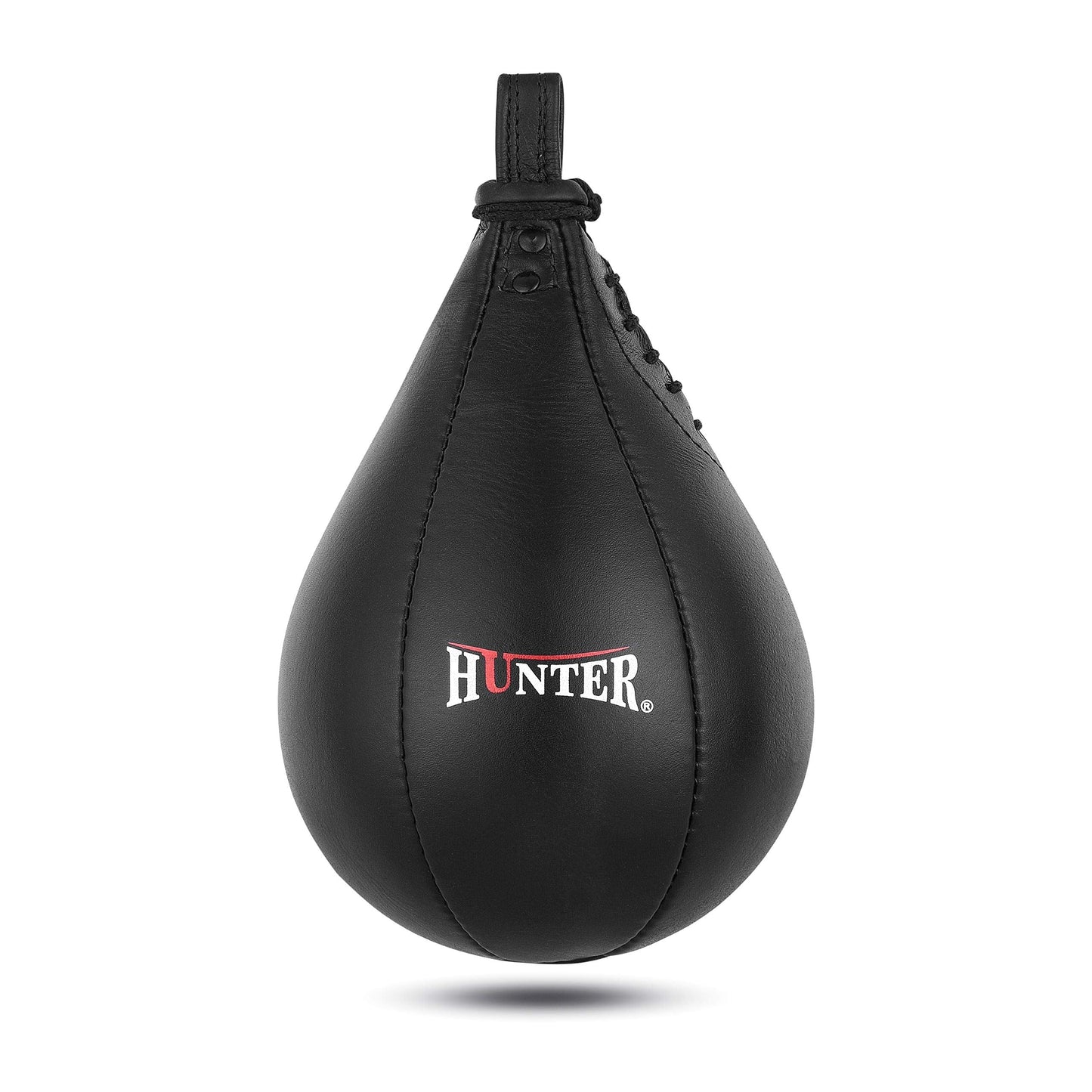Hunter Leather Speed Bag for Boxing, Premium Cowhide Punching Speed Bag with Swivel, Lightweight Bladder for Fast Rebounds & Reflex Training