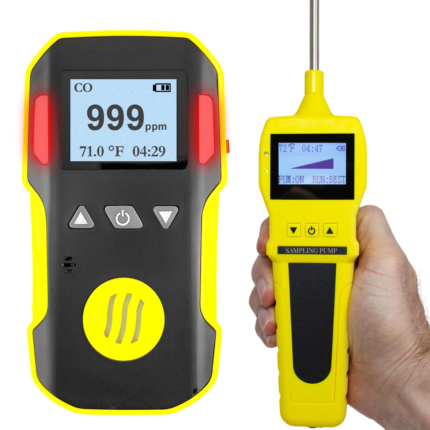 Carbon Monoxide Detector CO Analyzer + Pump by Forensics | USA NIST Calibration | Water, Dust & Explosion Proof | USB Recharge | 0-1000 ppm |