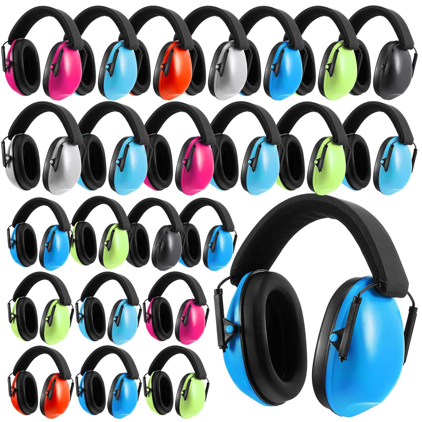 Amylove 24 Pcs Kids Ear Protection Noise Cancelling Headphones Noise Reduction Ear Muffs 27dB Hearing Protection (7 Colors)