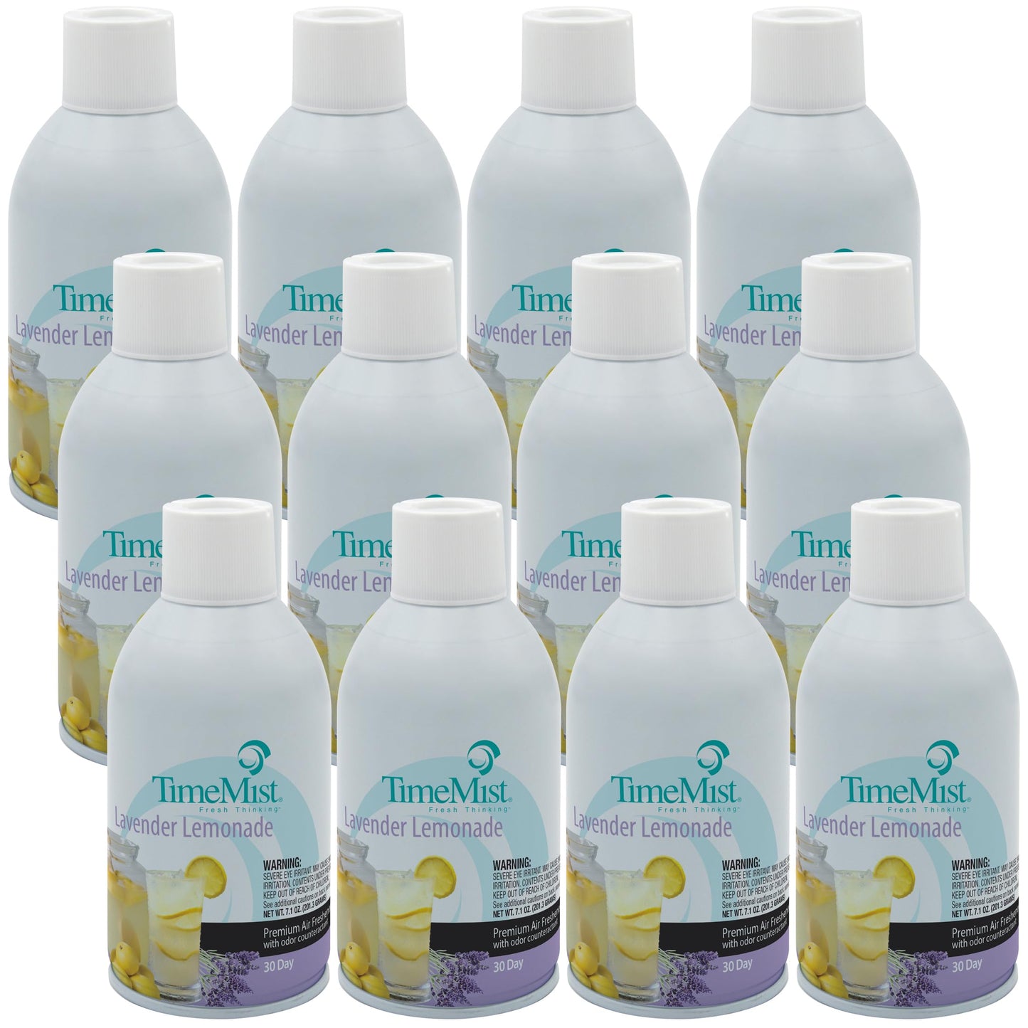 TimeMist Premium Metered Air Freshener Refill - Lavender Lemon - 7.1 oz (Case of 12) - 1042757- Lasts Up To 30 Days and Neutralizes Tough Unwanted Odors