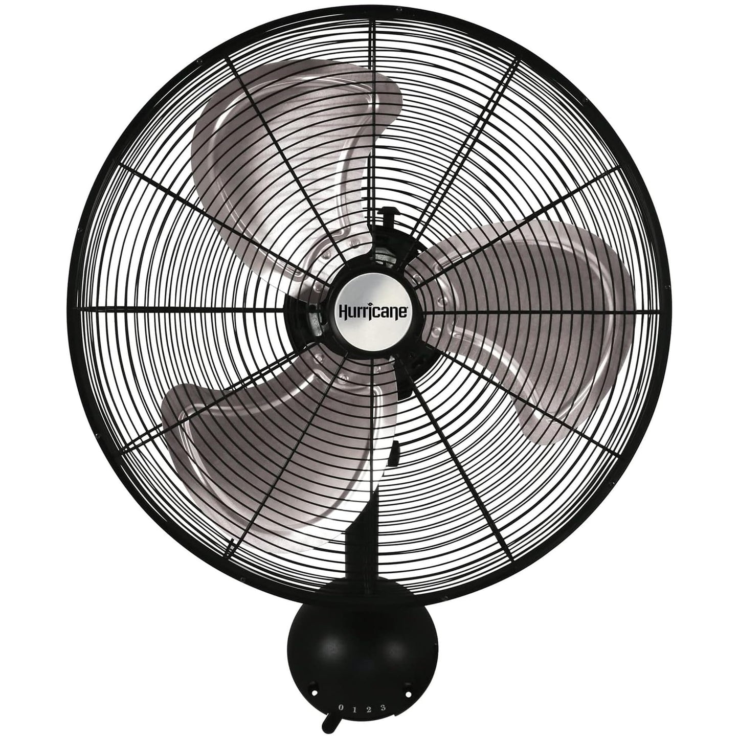 Hurricane Pro High Velocity Oscillating Metal Wall Mount Fan w/ 3 Speeds, Black, 20" - Corded Electric Air Cooling Unit w/ Powerful 4500 CFM Airflow for Home, Garage, Gym, Workshop & Greenhouse