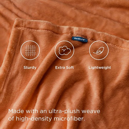 Bedsure GentleSoft Fleece Blanket - Queen Size 280GSM Plush, Lightweight & Cozy for Bed, Sofa, Travel