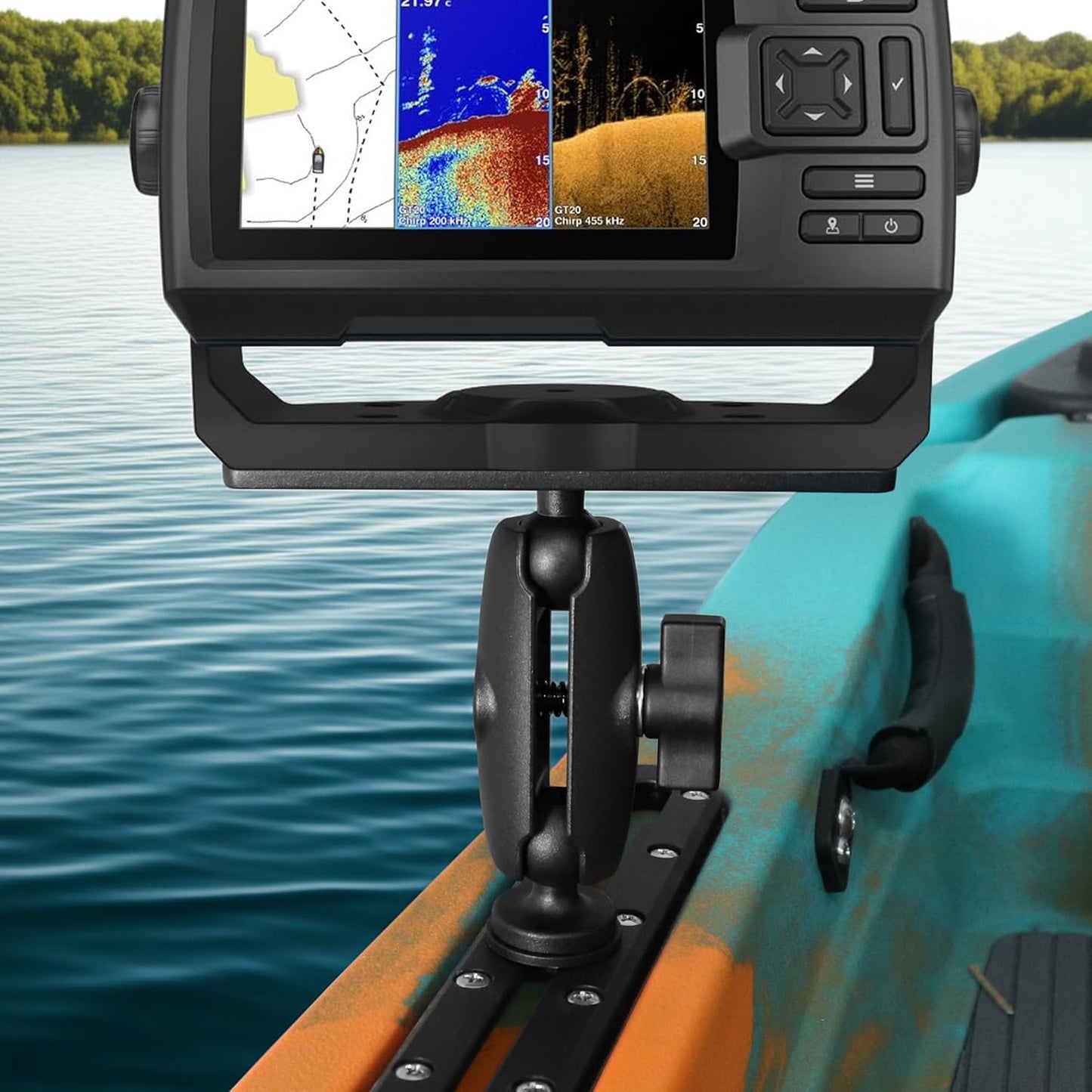 WINDFRD 2 1" 1 inch/B pcs Track Ball Mount Base with T-Bolt Attachment for Kayak/Boat Track, Compatible with RAM