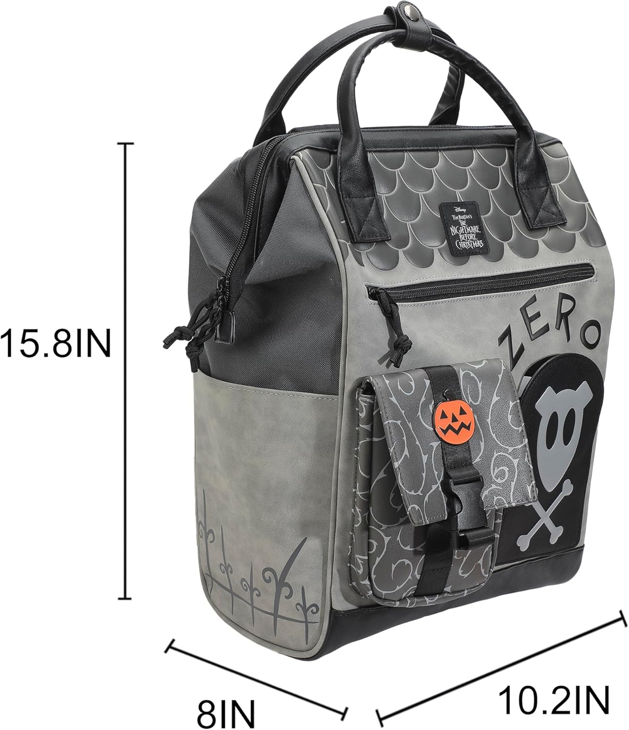 15" Backpack Bioworld Nightmare Before Christmas Zero Dog House Top Handle adult