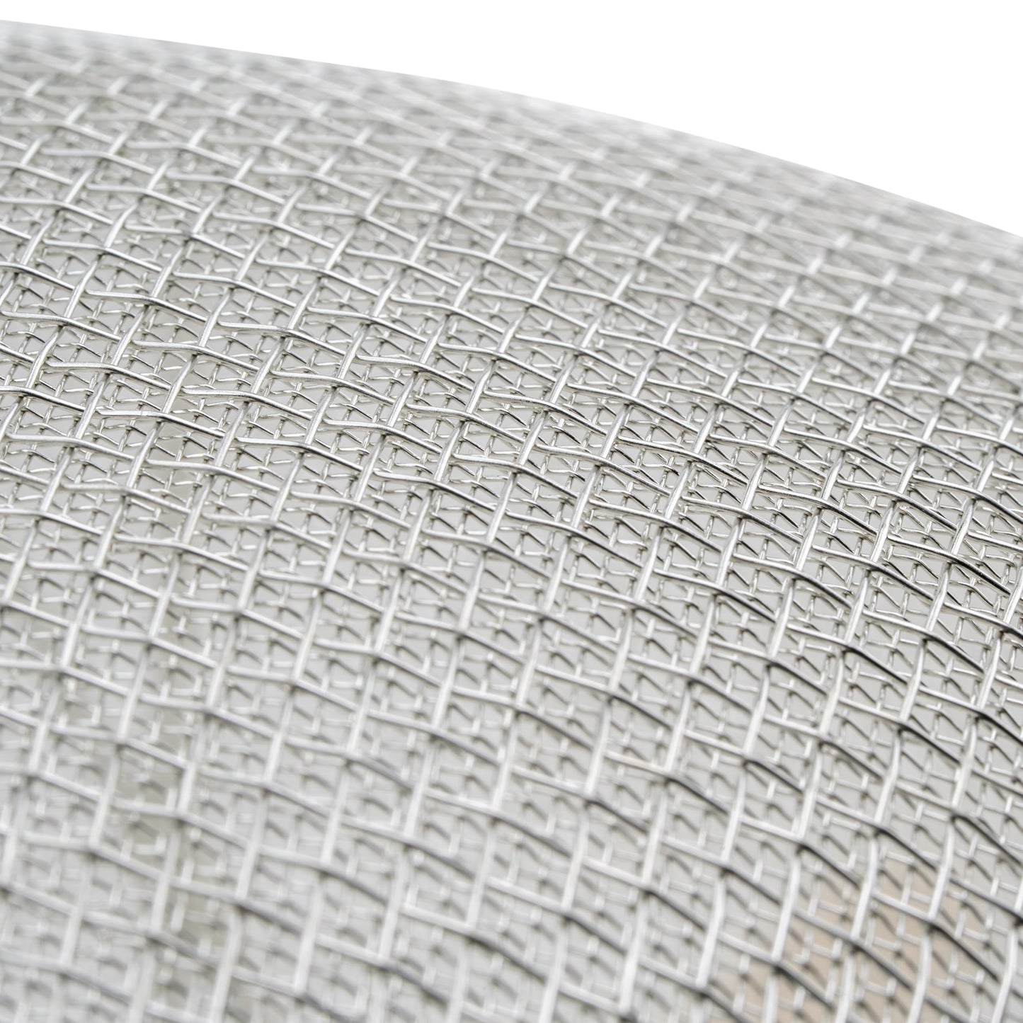 Winco Strainer, 14-Inch Diameter, Reinforced Double Mesh, Medium, Nickel, Tan