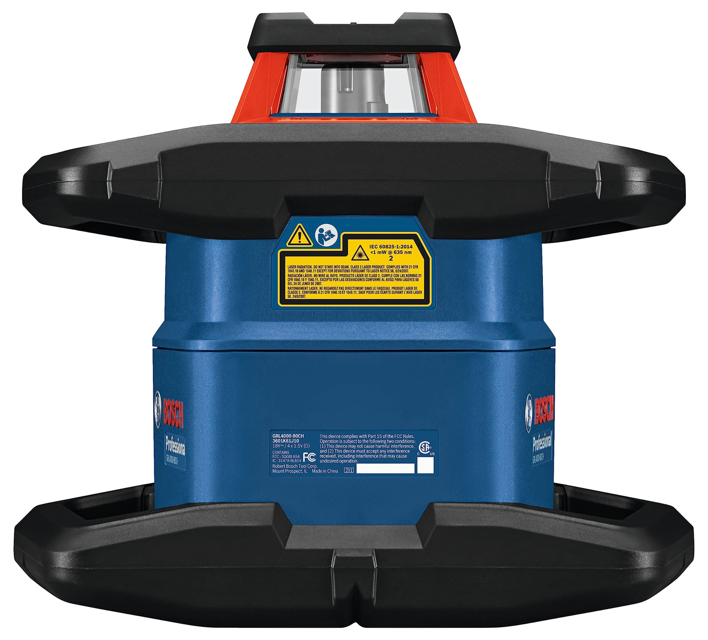 BOSCH GRL4000-80CHVK-S REVOLVE 18V Connected Self-Leveling Horizontal/Vertical Rotary Laser Kit, Includes Tripod, Grade Rod, Receiver, Battery Adapter, 4 D Batteries, Carrying Case, & Accessories