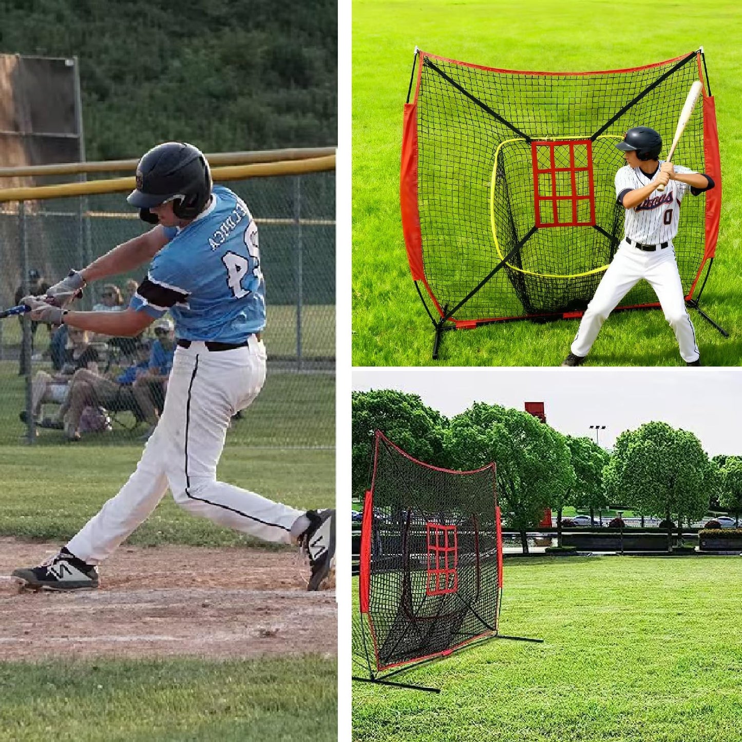 Adjustable Strike Zone Target for Baseball and Softball Net,9 Hole Throwing Pitching Hitting Batting Catching Practice Target, Pitcher Accuracy Training Aids