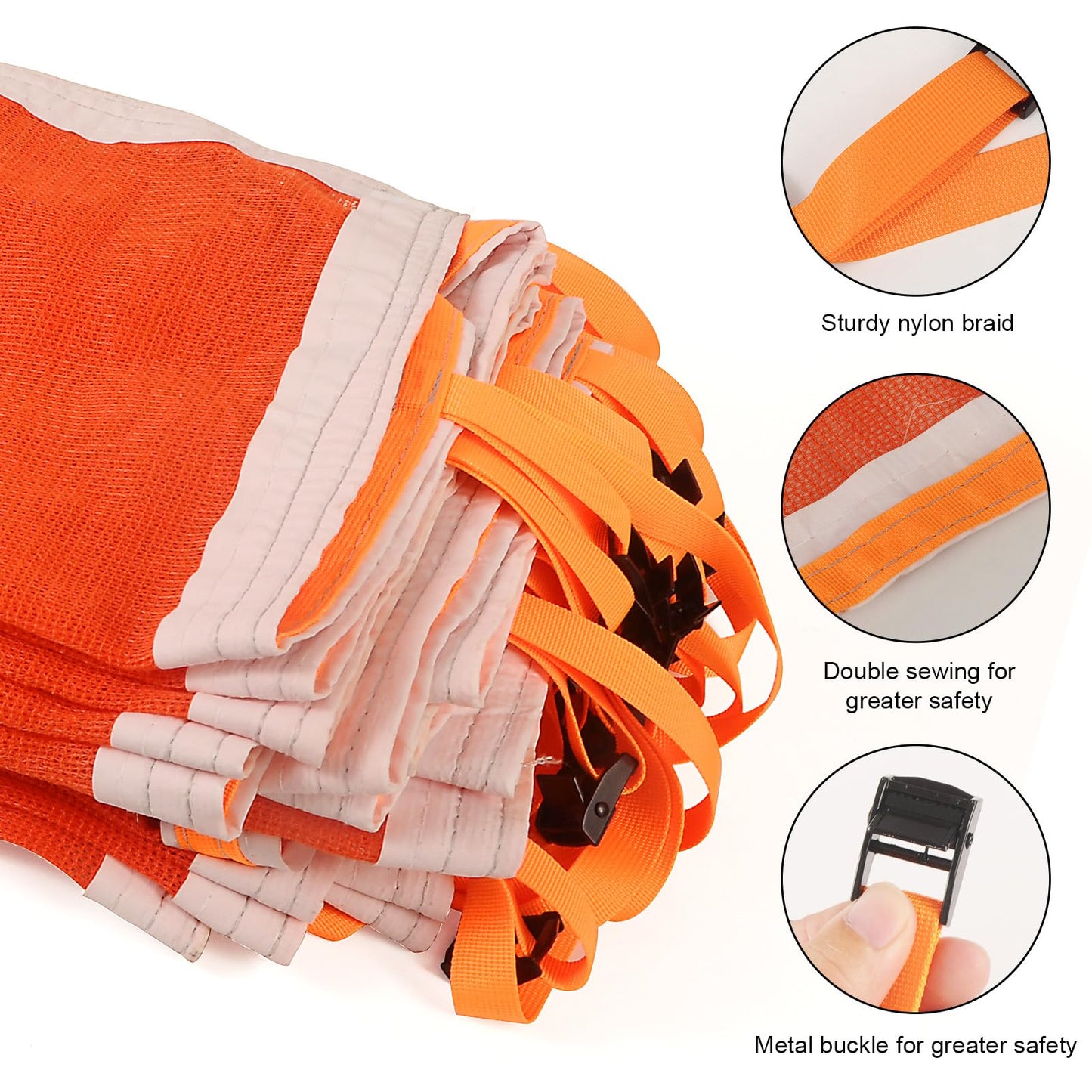Superior Pump Jack Safety NET, Fire Retardant Construction Safety Debris Netting, 20 ft Industrial-Strength Scaffold Railing Net Enclosure, Workplace Safety Protection, Visibility Barrier