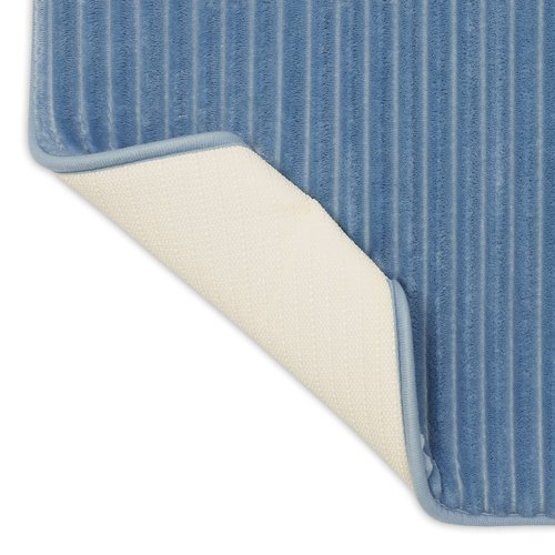 Mohawk Home 17" x 24" Augusta Bath Mat Sky Blue Machine Washable Non Slip Bathroom Rug