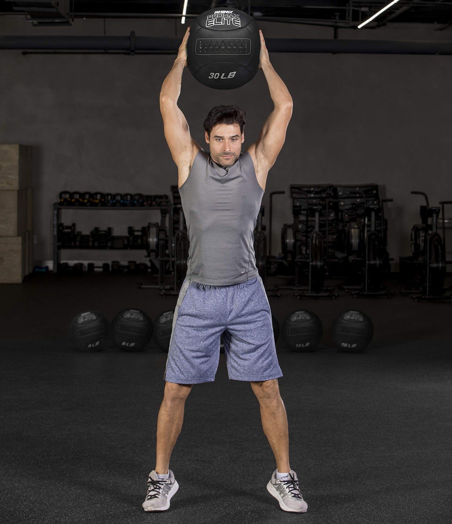 Champion Sports PRX30 Rhino Promax Elite Slam Balls, 30 lb, Soft Shell with Non-Slip Grip, Medicine Wall Exercise Ball for Weightlifting, Plyometrics, Cross Training, & Home Gym Fitness