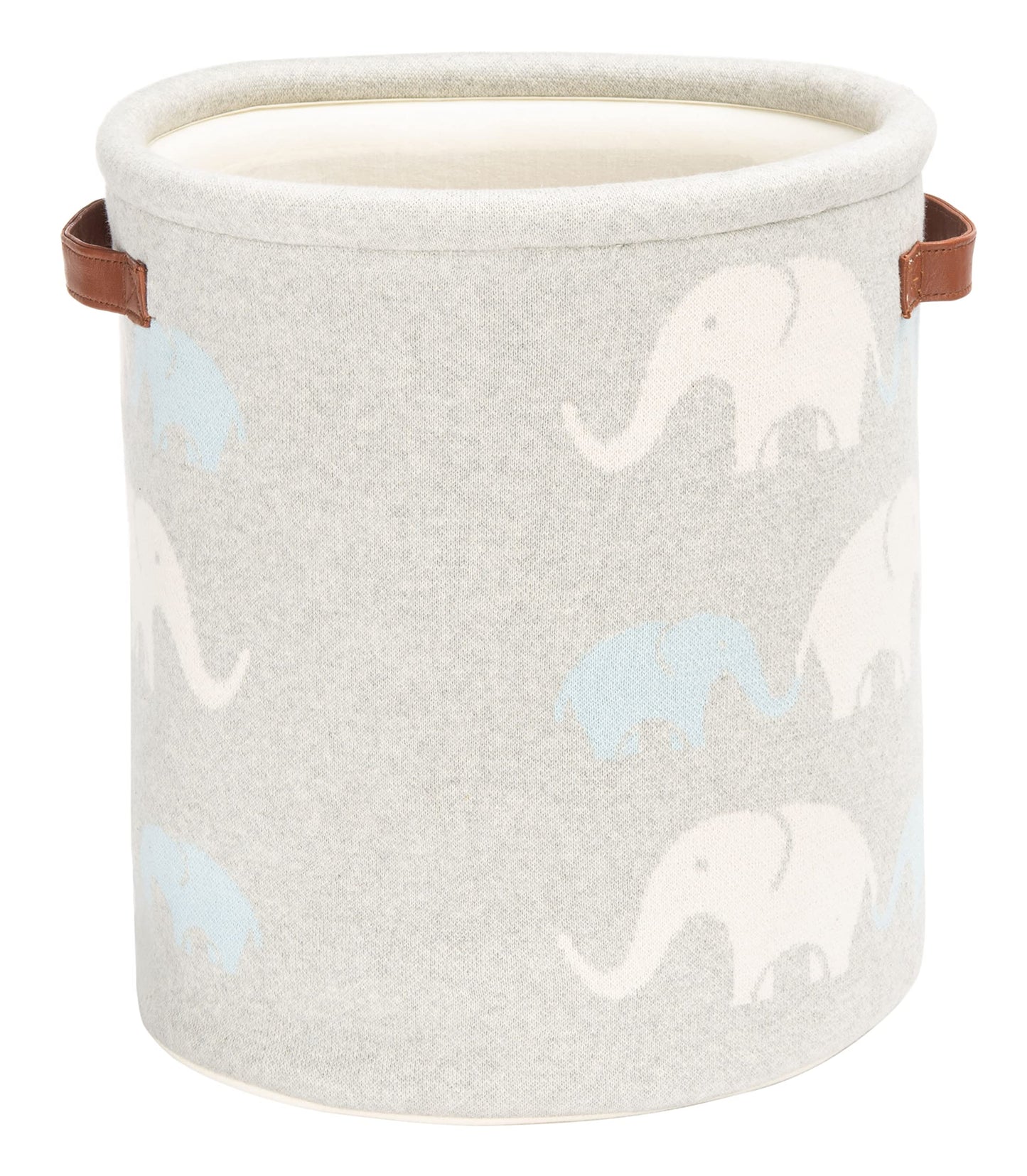 SAFAVIEH Baby Collection Effy Elephant Grey Cotton Nursery Storage Basket with Handles (Fully Assembled)